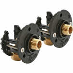 Sortie de cloison FIXOPLAC lavabo/évier - raccord coudé PER à compression Ø12 - Mâle 3/8" (12/17) - Somatherm