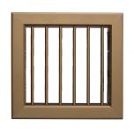 Grille cheminée à encastrer 140x130mm - Bronze - Ailettes fixes