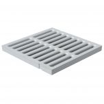Grille de sol PVC légère anti-choc 234 x 234 mm - Résistance 16,00 KN - Gris - First Plast
