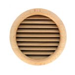 Grille ventilation ronde bois à encastrer Ø extérieur 130mm - Ø de perçage 125mm "Chêne"