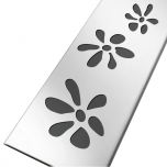 Grille inox 304 motifs fleurs pour caniveau KSICAN40 345 mm