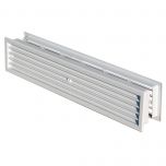 Grille 452 x 90 mm pour portes et cloisons avec épaisseur réglable de 28 à 40 mm - Blanc - First Plast
