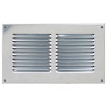 Grille ventilation métal 240x140mm avec moustiquaire - Couleur inox