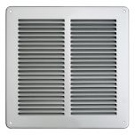 Grille ventilation métal 240x240mm avec moustiquaire - Couleur aluminium