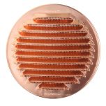 Grille ventilation ronde à clipser avec ressorts Ø150mm Cuivre