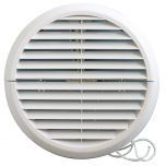 Grille ventilation ronde Ø186 mm PVC IN OUT + moustiquaire pour tube 125 à 160 mm - First Plast
