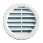 Grille ventilation ronde à encastrer plastique blanc - Ext Ø190 mm - Tube 160 mm - First Plast