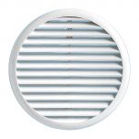 Grille ventilation ronde PVC blanc 175 mm avec ressorts pour tube de 125 à 160 mm - First Plast