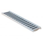 Grille mi-renforcée en PVC anti-choc - gris - Série 130 - 130 x 500 mm - First Plast