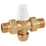 Vanne de zone 3 voies Mâle 3/4" (20/27) - Femelle 1/2" (15/21) - Mâle 3/4" (20/27) - Thermador