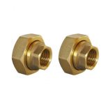Lot de 2 raccords union en laiton pour circulateur G1"1/2" (40/49) - sortie F 3/4" (20/27) - Thermador
