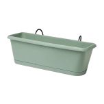 Jardinière CHORUS Vert laurier, 48,8 x 18,8 x 16,1 cm,  9,4 L + Support invisible - EDA
