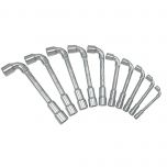 Jeu de 10 clés à pipe débouchées métriques - 6 pans - KS Tools