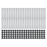 Lot de 100 supports de rail OB 30mm SIXBOX + 100 vis bois Ø5,0x70 tête fraisée TX - Sixbox