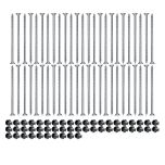 Lot de 50 supports de rail 17mm SIXBOX + 50 vis bois Ø5,0x60 tête fraisée TX - Sixbox