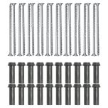 Lot de 20 supports de rail OB 83mm SIXBOX + 20 vis bois Ø5,0x110 tête fraisée TX - Sixbox