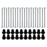 Lot de 20 supports de rail réglable 15/32 mm SIXBOX + 20 vis bois Ø5,0x60 mm tête fraisée TX - Sixbox