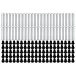 Lot de 100 supports de rail réglable 15/32 mm SIXBOX + 100 vis bois Ø5,0x60 mm tête fraisée TX - Sixbox