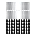 Lot de 50 supports de rail réglable 15/32 mm SIXBOX + 50 vis bois Ø5,0x60 mm tête fraisée TX - Sixbox