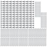 Lot de 150 supports de rail réglable 30/60 mm SIXBOX + 150 vis bois Ø5,0x80 tête fraisée TX - Sixbox
