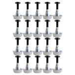 Support de rail réglable 30/60mm SIXBOX lot de 20 pièces