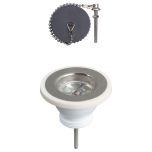 Bonde évier Ø60 à bouchon avec grille inox - Wirquin Pro