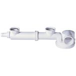 Tubulure NF ESPACE avec siphon extra-plat intégré pour évier 2 bacs - Wirquin Pro