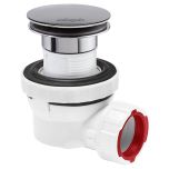Ensemble Bonde et siphon Lavabo NANO 6.7 Quick-Clac Ø32 mm Dôme Laiton Chromé - Wirquin Pro