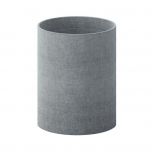 Poubelle salle de bain Bellagio/Stresa en polyester imitation lin Ø23 x h30 cm - gris - Koh-I-Noor