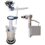 Ensemble NF mécanisme universel SIMPLEX simple débit et robinet flotteur - Regiplast