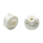 Lot de 2 écrous papillons nylon M6 pas de 100 pour abattant de WC OLFA. Compatible avec tous les abattants OLFA.