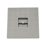 Couvercle PVC pour siphon de balcon 130x130mm - Gris