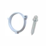 Ensemble de 1 collier tube de descente Ø80 Blanc + 1 Vis 7x40mm - Arcanaute