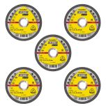 Lot de 5 disques à tronçonner, Type A 346 EX, 115x1,6x22,23 mm