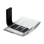 Porte-savon polycarbonate MATERIA en aluminium brillant éloxé noir - L11,5 x l13 x h7,5 cm - avec adhésif 3M - Koh-I-Noor