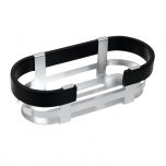 Panier MATERIA en acier inox chromé noir et aluminium brillant éloxé - L27,5 x l12 x h8 cm - avec adhésif 3M - Koh-I-Noor