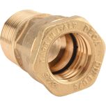 Raccord DECA droit mâle 1/2" (15/21) laiton tube PE ancienne génération Ø21 - Sferaco