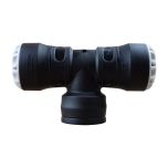 Té 90° encliquetable PE Ø25 - Taraudée femelle 1"