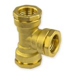 Té égal 90° DECA laiton tube PE Ø20 - Sferaco