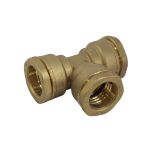 Té égal 90° DECA laiton tube PE ancienne génération Ø27 - Sferaco