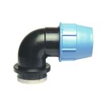 Coude polypropylène 90° ACS pour PE ou PEHD Ø40 - Sortie Femelle 1"1/4 (33/42) - Somatherm