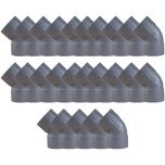 25 coudes PVC 45° Femelle/Femelle Ø100 - First Plast