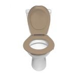 Lunette + Abattant WC Clipsable beige sable - Fabrication Française - Papado