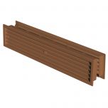 Grille 452 x 90 mm pour portes et cloisons avec épaisseur réglable de 28 à 40 mm - Marron - First Plast