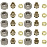 Lot de 10 raccords eurocone (EK) nickelé 3/4" (20/27) PER 16x1,5 - Arcanaute