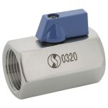 Mini vanne à sphère inox monobloc femelle BSP PN63 1/2" (15/21) - Sferaco