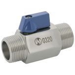 Mini vanne à sphère inox monobloc PN 63 mâle BSP 3/4" (20/27) - Sferaco