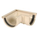 Angle extérieur à joint  - Sable - pour gouttière PVC demi-ronde de 25 - Nicoll