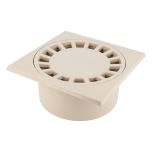 Siphon de cour 20x20cm Sorties Mâle Ø80 - Femelle Ø90 - Sable