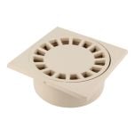 Siphon de cour 15x15cm Sorties Mâle Ø50 - Femelle Ø40/63 - Sable - Nicoll
